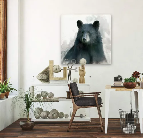 Vista 4 de Wexford Home Lienzo decorativo para pared con diseño de oso Rainsoft