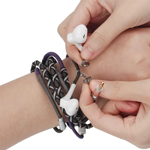 Vista 3 de Auriculares intrauditivos Jack de 0.138 in con micrófono, cable sin enredos, sonido pesado, pulsera de graves estéreo compatibles con auriculares