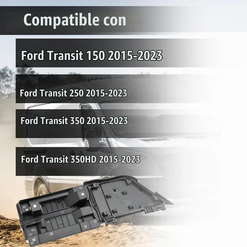 Vista 6 de Tapa de combustible con bisagra de bolsillo compatible con Ford Transit Van 2015-2023 Reemplaza # CK4Z-5427936-A, CK4Z-5427936-F Kit de puerta