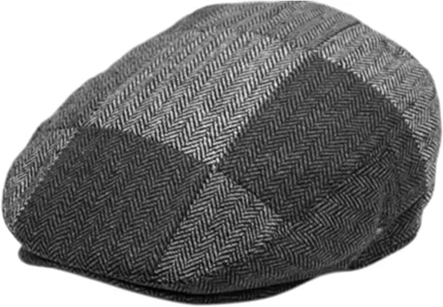 Vista 19 de Epoch Gorra de conducción de cabbie de lana de espiga para hombre