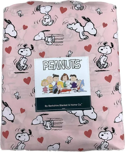 Vista 2 de Berkshire Blanket Peanuts - Juego de sábanas para el día de San Valentín (gris - siesta con corazones, matrimonial)