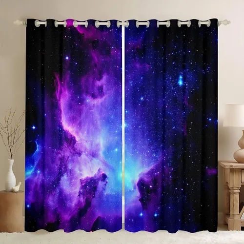 Vista 30 de Cortinas Opacas con Estampado de Piel de Vaca 30%-50% Cortinas Oscurecedoras de Piel de Animal de Granja Occidental para Dormitorio Sala de Estar