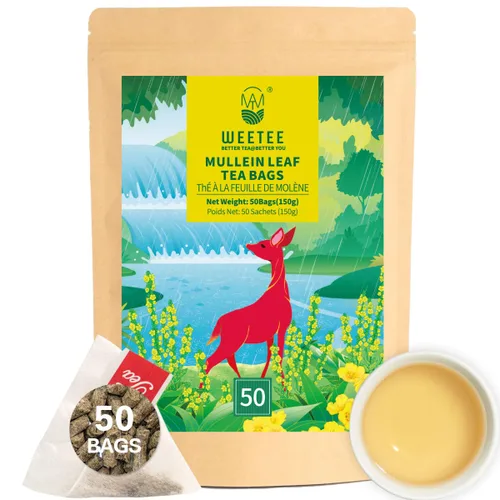 Vista 21 de WT WEETEE Bolsas de té de hierbas de manzana y canela, 60 unidades, mezcla perfecta de canela dulce, hibisco agrio, sabor natural, sin cafeína
