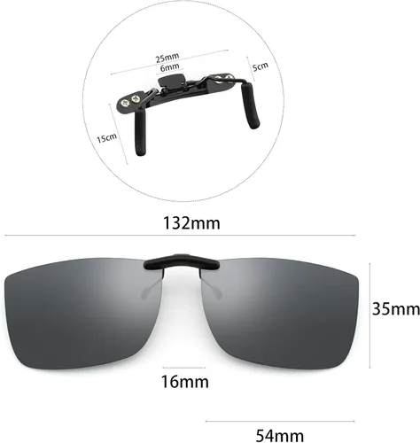 Vista 5 de OCCI CHIARI hombres clip en gafas de sol con protección UV400 gafas de conducción sobre gafas recetadas