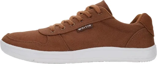 Vista 2 de WHITIN Zapatos descalzos anchos para hombre Tenis minimalistas de lona Suela cero caída