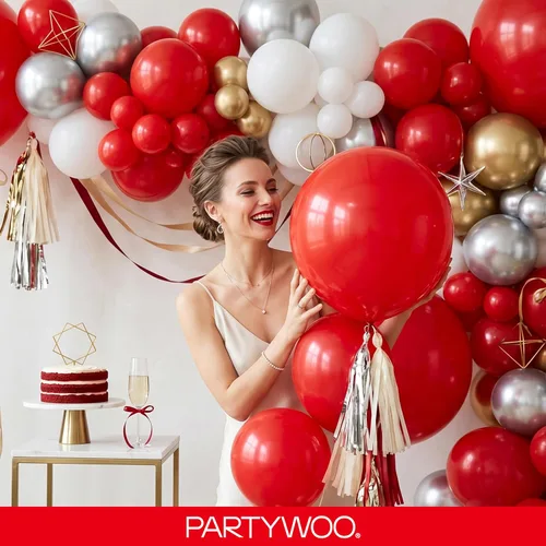Vista 287 de PartyWoo 50 globos de látex color piel albaricoque, globos de helio boho de Albaricoque-f05