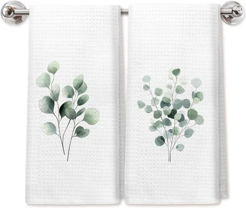Vista 13 de Chinoiserie - Toallas de cocina florales con lazo coquette, paños de cocina florales azules y blancos para decoración de cocina, toallas de mano