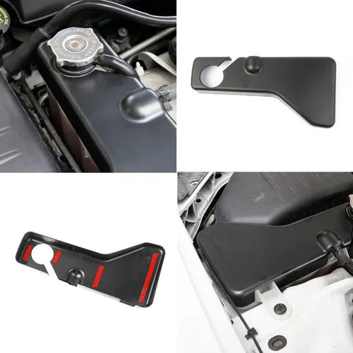 Vista 6 de crosselec Cubierta de tapa de tanque de refrigerante negro mate para Dodge Challenger Charger Chrysler 300/300c 2011-2021