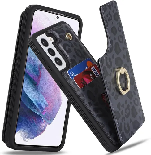 Vista 58 de Lipvina Funda para Samsung Galaxy A03s con tarjetero, Galaxy A03s Funda tipo cartera para mujer, tarjetero de crédito, soporte de anillo, fundas