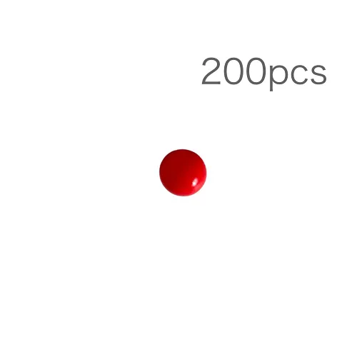 Vista 3 de 0.472 in 200pcs Delrin Polioximetileno (POM) Bolas de rodamiento de plástico sólido por encargo en rojo