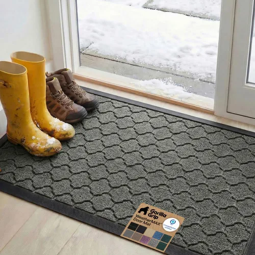 Vista 108 de Gorilla Grip - Tapete WeatherMax todo terreno 100% impermeable, caucho natural, resistente a manchas y decoloración, interior y exterior, fácil