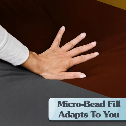 Vista 5 de Yogibo Puf corto para adultos, niños y adolescentes con relleno, suave, afelpado, cómodo, sensorial, sofá biplaza, funda lavable, neutro brillante