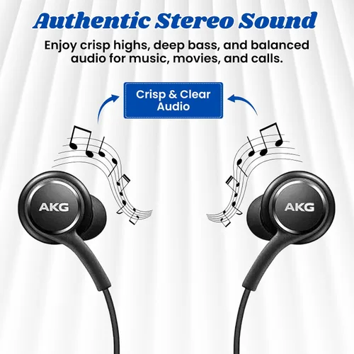 Vista 2 de Auriculares intrauditivos originales Samsung AKG USB-C con micrófono y control remoto, auriculares con cable tipo C para Galaxy S24 S23 S22 S21 S20