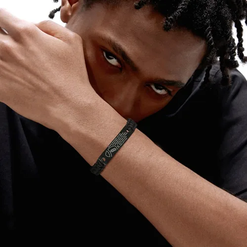 Vista 2 de VNOX Inspiration - Pulsera deportiva para hombres, adolescentes y niños, pulsera de cuerda hecha a mano para baloncesto, béisbol, fútbol, fútbol
