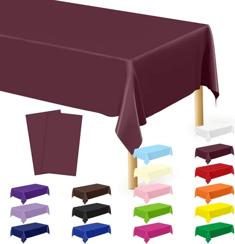 Vista 16 de Suministros de regreso a clases, 2 manteles de 108 x 54 pulgadas, manteles desechables coloridos para el primer día de escuela, rectangular