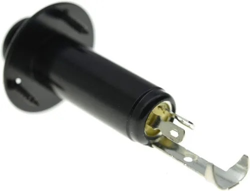 Vista 5 de KAISH 0.250 in Guitarra eléctrica acústica Bajo Mono Endpin Salida Jack Correa Botón Jack Socket Negro
