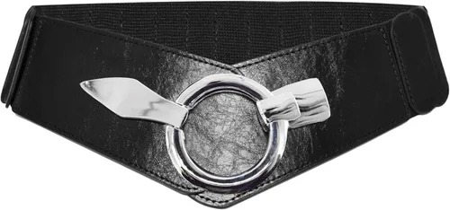 Vista 25 de TeeYee Cinturones de cuero elásticos renacentistas cintura elástica retro cinturón vintage moda medieval cinturón gancho cinturón