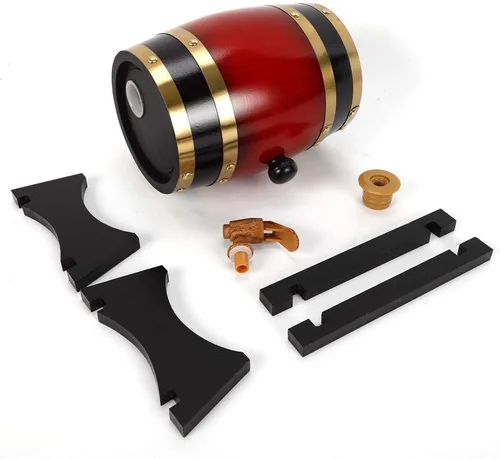 Vista 8 de Barriles grandes de roble envejecido, dispensador de barril de whisky, cubo de vino, sin fugas, para almacenamiento de vino, licores y whisky