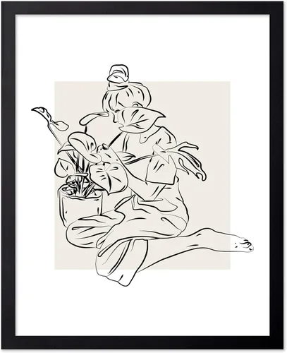 Vista 12 de Poster Master Póster Plumeria - Impresión de flores retro, arte floral, arte de flores tropicales, arte de línea - Arte de boceto - Arte abstracto