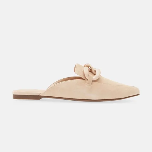 Vista 2 de Juliet Holy Mocasines planos para mujer, con puntera puntiaguda, sin espalda, sin cordones, con cadena de metal