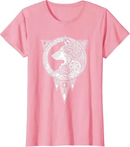 Vista 51 de Viking Fenris Wolf - Camiseta de mitología nórdica con símbolo de Fenrir Asphalt Grey