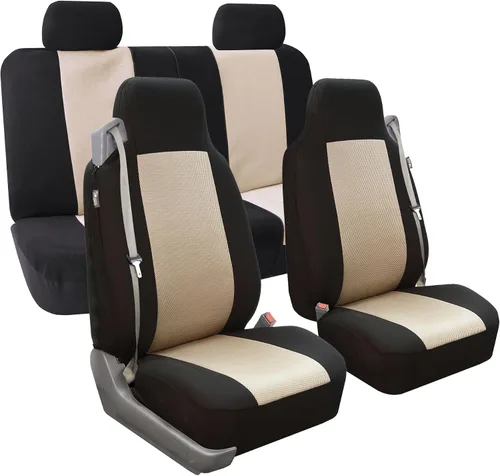 Vista 10 de FH Group - Juego de fundas de asiento de tela plana para todo uso para asientos tipo cubo, 2 piezas de ajuste universal, lavables, para SUV, sedán
