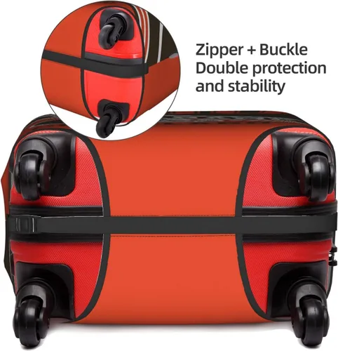 Vista 4 de Funda de equipaje personalizada, funda de maleta personalizada, diseña tu nombre y número, protector de equipaje elástico lavable, Cleveland