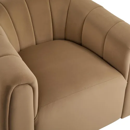 Vista 6 de Christopher Knight Home Monroe Silla giratoria de terciopelo para club, sillón con rotación de 360 grados, sofá giratorio de barril tapizado