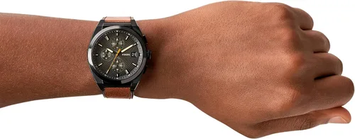 Vista 4 de Fossil Reloj cronógrafo de cuarzo Everett para hombre Negro Oliva Cronógrafo
