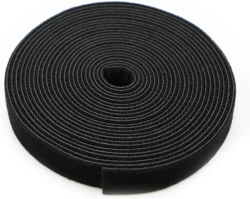 Vista 10 de Cinta de velcro reutilizable para sujetar cables, rollo de 3/4 de pulgada de doble cara con gancho