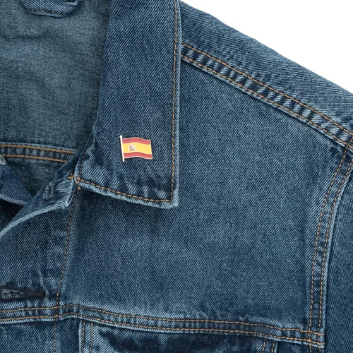 Vista 6 de Pin de solapa de España esmaltado en el campo, hecho de metal para recuerdo, para hombres y mujeres, patriótico español