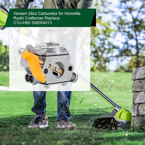 Vista 2 de 308054013 Carburador de 26 cc para Ryobi CS26 CS30 SS26 SS30 Homelite Craftsman 30cc 26cc Trimmer Weedeater Reemplazar C1U-H60 308054012 308054004