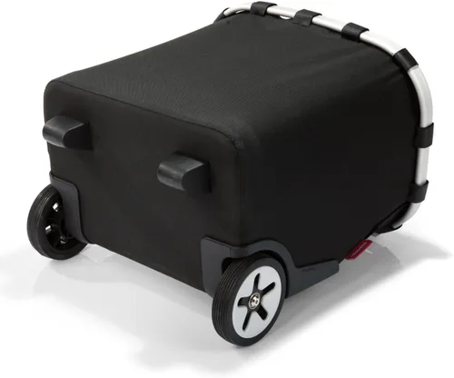 Vista 9 de reisenthel Carrycruiser Black - Carrito de compras portátil con marco de aluminio resistente, correa para el hombro y bolsa interior de malla Negro