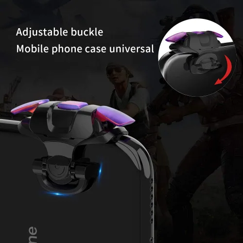 Vista 4 de Newseego for Mobile Game Controller Trigger, [Upgraded Version] Mobile Controllers Colorful Trigger Sensitive Shoot and Aim Button for Rules of