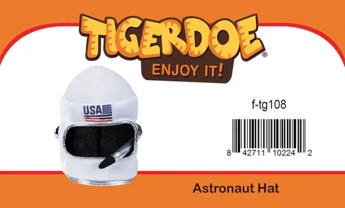 Vista 5 de Tigerdoe Casco de astronauta disfraz de astronauta casco espacial color blanco Blanco