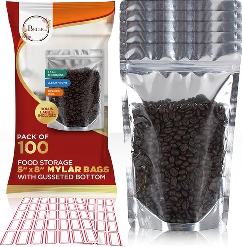 Vista 15 de BELLE KR® Bolsas pequeñas de Mylar de 3 x 5 para dulces liofilizados, paquete de 100 a 4 mil de grosor, bolsas transparentes de Mylar con ventana