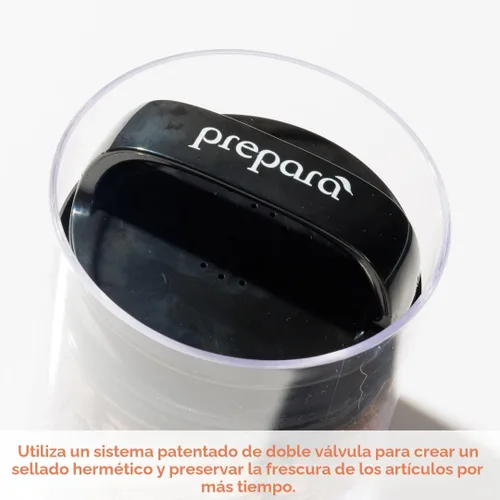 Vista 5 de Prepara Evak Fresh Saver - Recipiente de plástico sin aire (10 x 4.75 x 4.75 pulgadas), mediano/alto, contenedor inastillable sin BPA