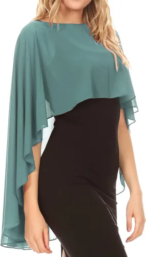 Vista 4 de Sakkas Anya - Capa de gasa suave para mujer, para boda, dama de honor, novia, bolero