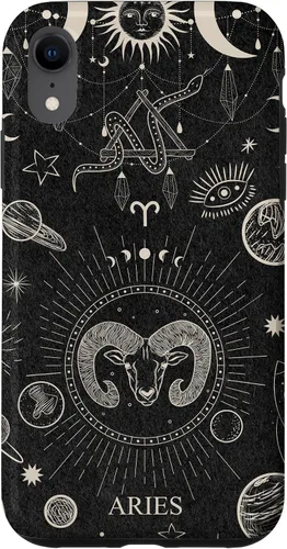 Vista 25 de Carcasa para iPhone 17 con signo del zodiaco astrológico y estético celestial de Aries