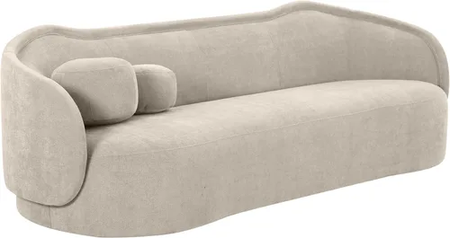 Vista 8 de Tov Furniture Sofá de terciopelo texturizado Circe Crema