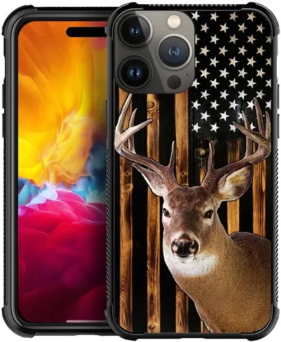 Vista 12 de DJSOK Funda compatible con iPhone 7/8/SE2, funda de ciervo de oro negro para iPhone 7, para niños y niñas, a prueba de golpes, resistente a