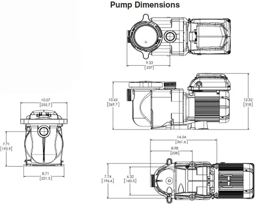 Vista 3 de Pentair SuperFlo 342001 Bomba de alberca de velocidad variable, de 1 1/2 caballos, de 115/208-230 voltios, 1 fase – Certificación de Energy Star