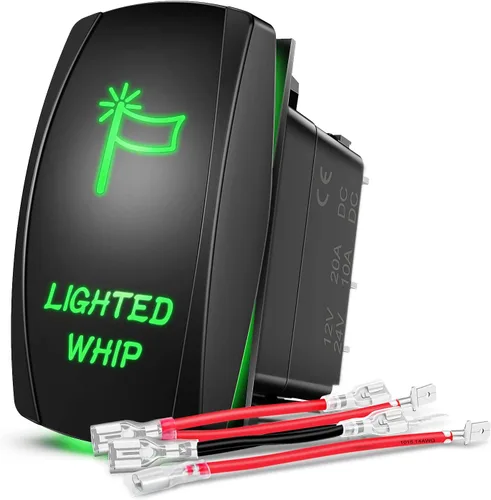 Vista 30 de Nilight 90005B Interruptor Basculante Láser Momentáneo de 7 Pines para Cabrestante en Kit de Arnés de Cableado para Cabrestante 20A/12V 10A/24V