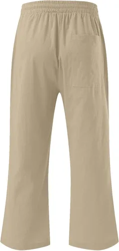 Vista 4 de symoid Capris for Women Drawstring Elastic Waisted Casual Comfy Trousers Wide Leg Loose Summer Capri Pants with Pockets 2023