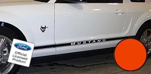 Vista 5 de Adhesivos de rayas laterales para puerta de panel basculante para Ford Mustang Negro (brillo) - RJ - CB