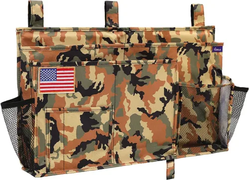 Vista 44 de Surblue Organizador de cama colgante para mesita de noche, bolsa de almacenamiento con bolsillo para literas y camas de hospital, habitaciones