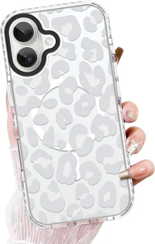 Vista 37 de OOK Funda magnética transparente para iPhone 17, lindo encaje floral negro Encaje Negro Floral