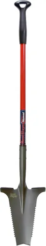 Vista 12 de Root Slayer RS225 - Pala de jardín dentada de mango largo para excavar y cortar raíces, eje de fibra de vidrio, pala de acero resistente, color negro