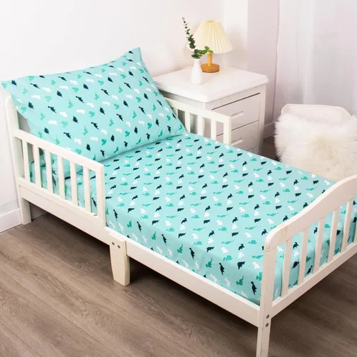 Vista 3 de SPRINGSPIRIT - Juego de sábanas de microfibra (2 piezas) Toddler Bedding Set Includes Crib Sheets Set and Envelope Pillowcase, Silky Soft