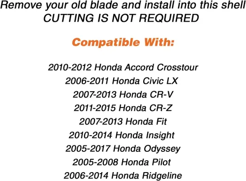 Vista 4 de Carcasa para llavero Honda Accord Civic CR-V y más (cambia tu hoja original)